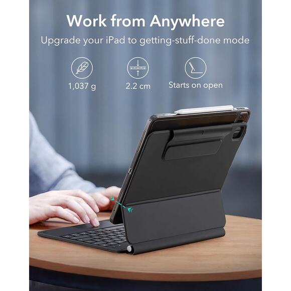 NEW ESR iPad Pro 12.9 Case with Keyboard,Magnetic Stand, (2022/2021/2020/2018) - Picture 2 of 9